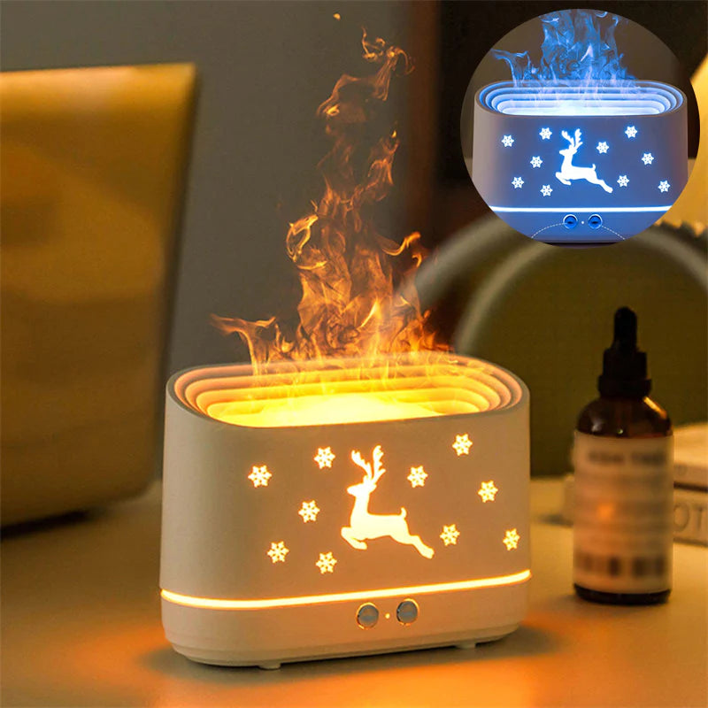 Elk Flame Humidifier Diffuser: Elevate Your Home Atmosphere with a Soothing Flame Effect and Aromatherapy