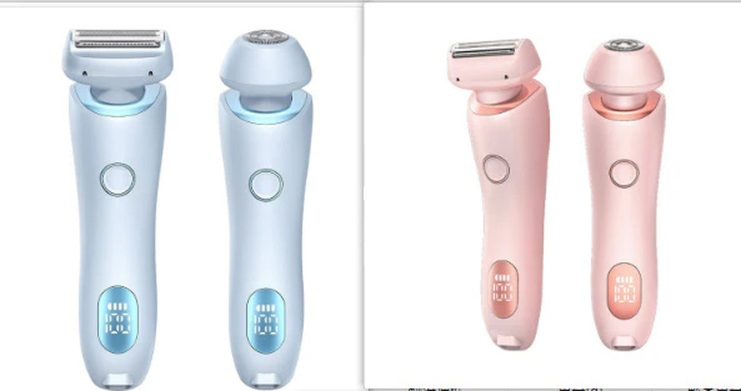 Experience Silky Smooth Skin with the 2-in-1 USB Rechargeable Hair Remover & Epilator for Effortless Shaving on Face, Body, and Bikini