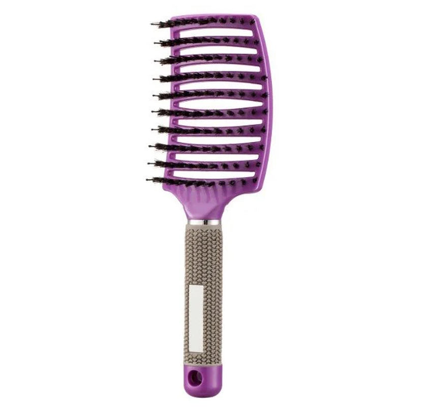 Anti-Tangle Detangling Hair Brush for Women with Nylon Bristles and Scalp Massage Features