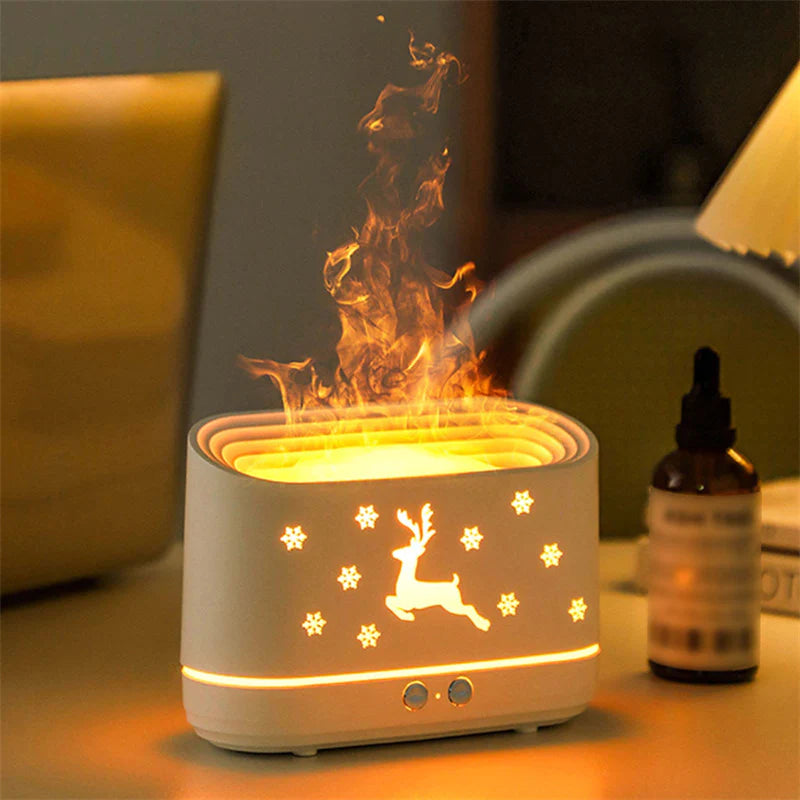 Elk Flame Humidifier Diffuser: Elevate Your Home Atmosphere with a Soothing Flame Effect and Aromatherapy