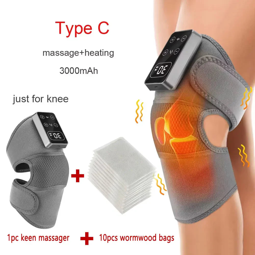 Experience Ultimate Comfort with the 3 in 1 Electric Heated Vibration Massage Pad for Pain Relief in Your Knees, Shoulders, and Elbows