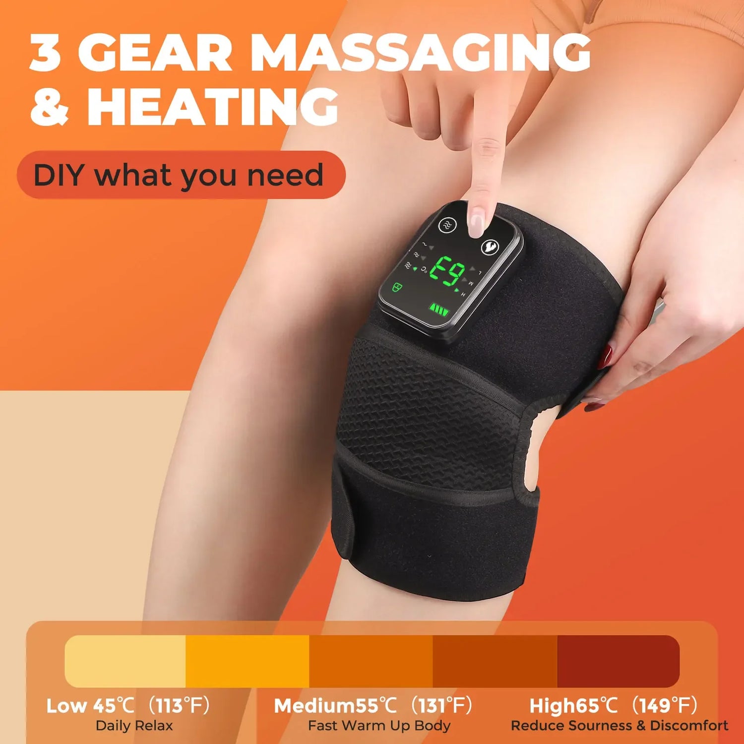 Experience Ultimate Comfort with the 3 in 1 Electric Heated Vibration Massage Pad for Pain Relief in Your Knees, Shoulders, and Elbows