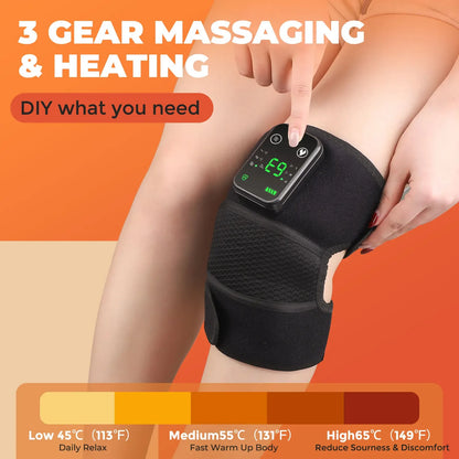 Experience Ultimate Comfort with the 3 in 1 Electric Heated Vibration Massage Pad for Pain Relief in Your Knees, Shoulders, and Elbows