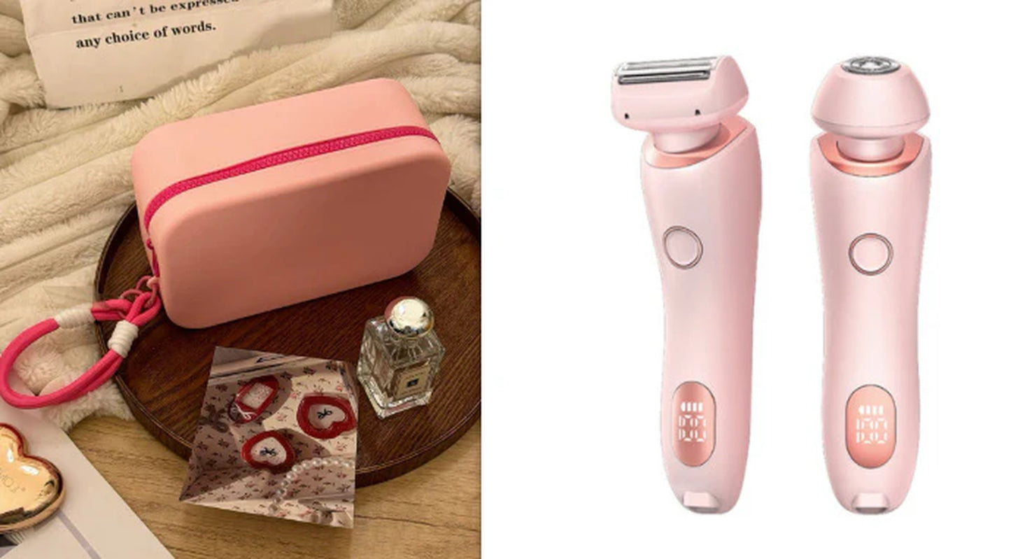Experience Silky Smooth Skin with the 2-in-1 USB Rechargeable Hair Remover & Epilator for Effortless Shaving on Face, Body, and Bikini
