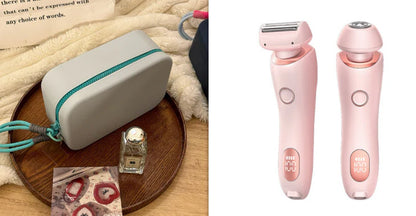 Experience Silky Smooth Skin with the 2-in-1 USB Rechargeable Hair Remover & Epilator for Effortless Shaving on Face, Body, and Bikini
