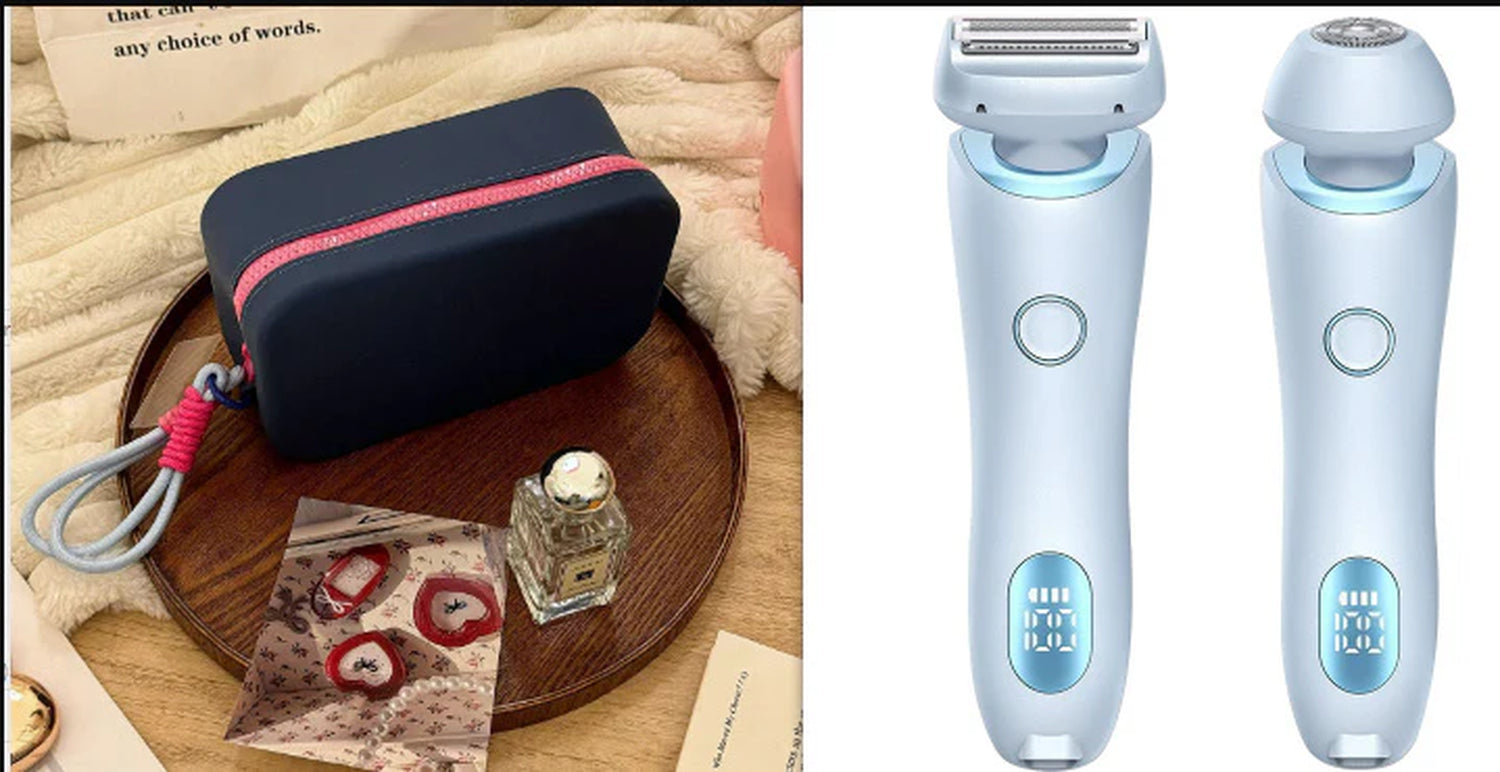 Experience Silky Smooth Skin with the 2-in-1 USB Rechargeable Hair Remover & Epilator for Effortless Shaving on Face, Body, and Bikini