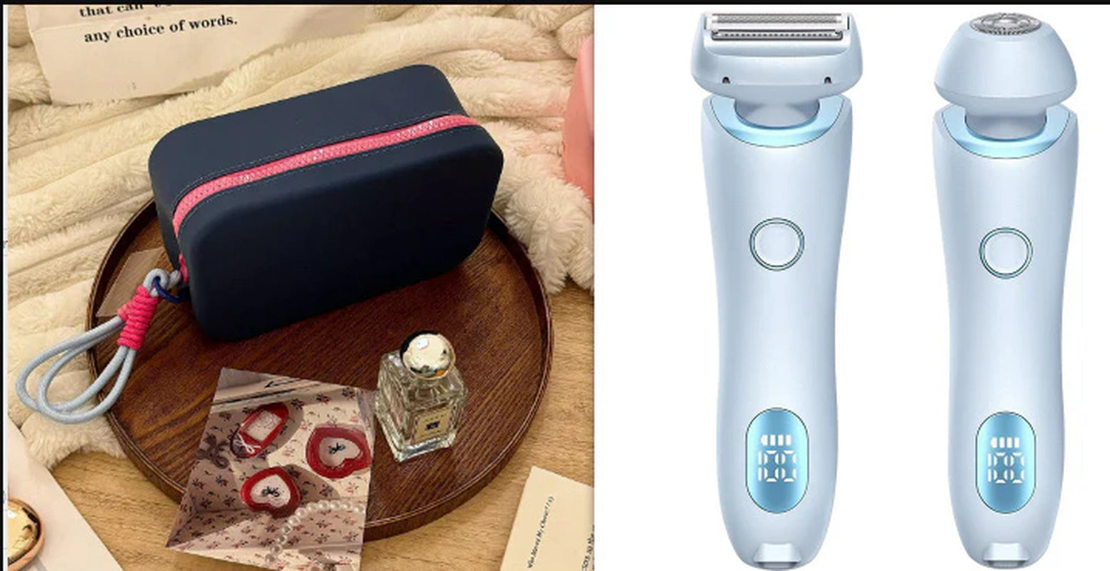 Experience Silky Smooth Skin with the 2-in-1 USB Rechargeable Hair Remover & Epilator for Effortless Shaving on Face, Body, and Bikini
