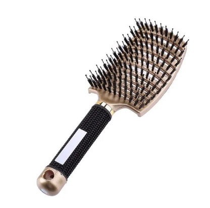 Anti-Tangle Detangling Hair Brush for Women with Nylon Bristles and Scalp Massage Features