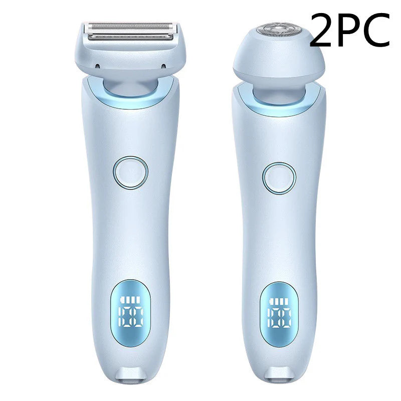 Experience Silky Smooth Skin with the 2-in-1 USB Rechargeable Hair Remover & Epilator for Effortless Shaving on Face, Body, and Bikini