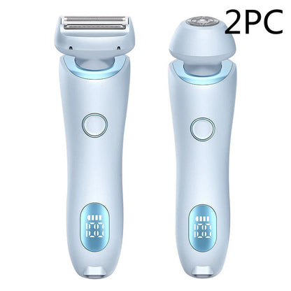 Experience Silky Smooth Skin with the 2-in-1 USB Rechargeable Hair Remover & Epilator for Effortless Shaving on Face, Body, and Bikini