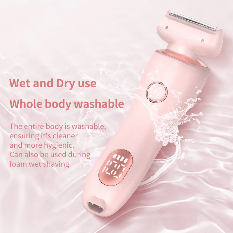 Experience Silky Smooth Skin with the 2-in-1 USB Rechargeable Hair Remover & Epilator for Effortless Shaving on Face, Body, and Bikini