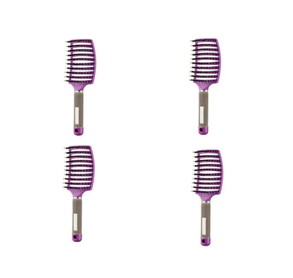 Anti-Tangle Detangling Hair Brush for Women with Nylon Bristles and Scalp Massage Features
