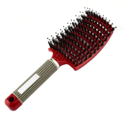Anti-Tangle Detangling Hair Brush for Women with Nylon Bristles and Scalp Massage Features
