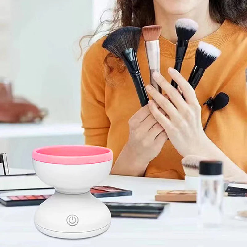Effortlessly Clean Your Makeup Brushes with Our Portable USB Electric Cleaner - The Ultimate Tool for Beauty Enthusiasts