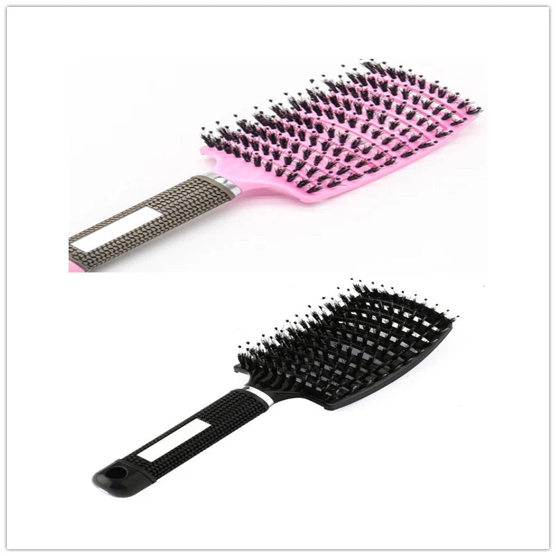 Anti-Tangle Detangling Hair Brush for Women with Nylon Bristles and Scalp Massage Features