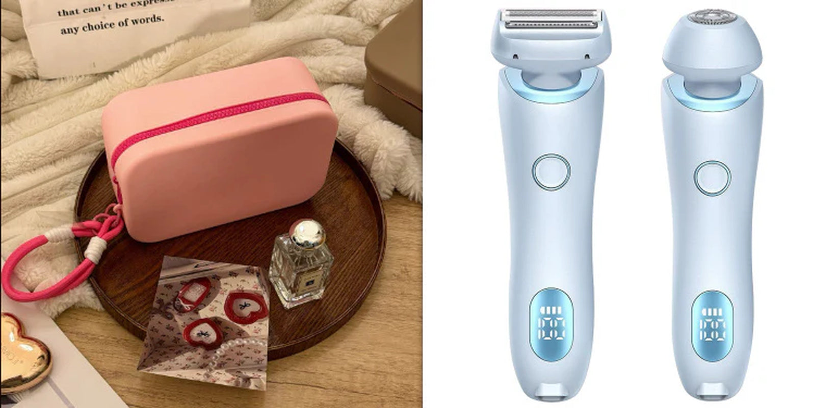 Experience Silky Smooth Skin with the 2-in-1 USB Rechargeable Hair Remover & Epilator for Effortless Shaving on Face, Body, and Bikini